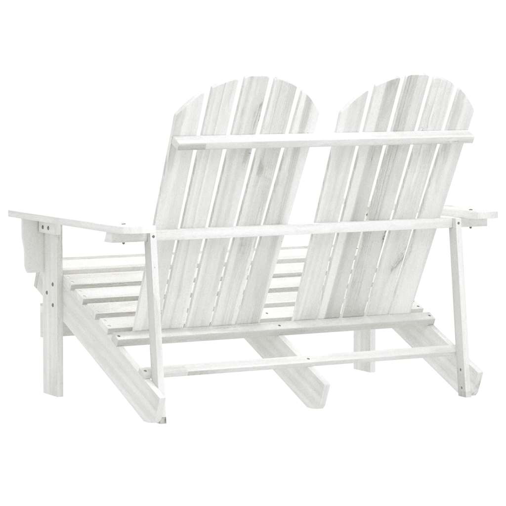 Vidaxl 2-Seater Adirondack Garden Chair, Fir, White
