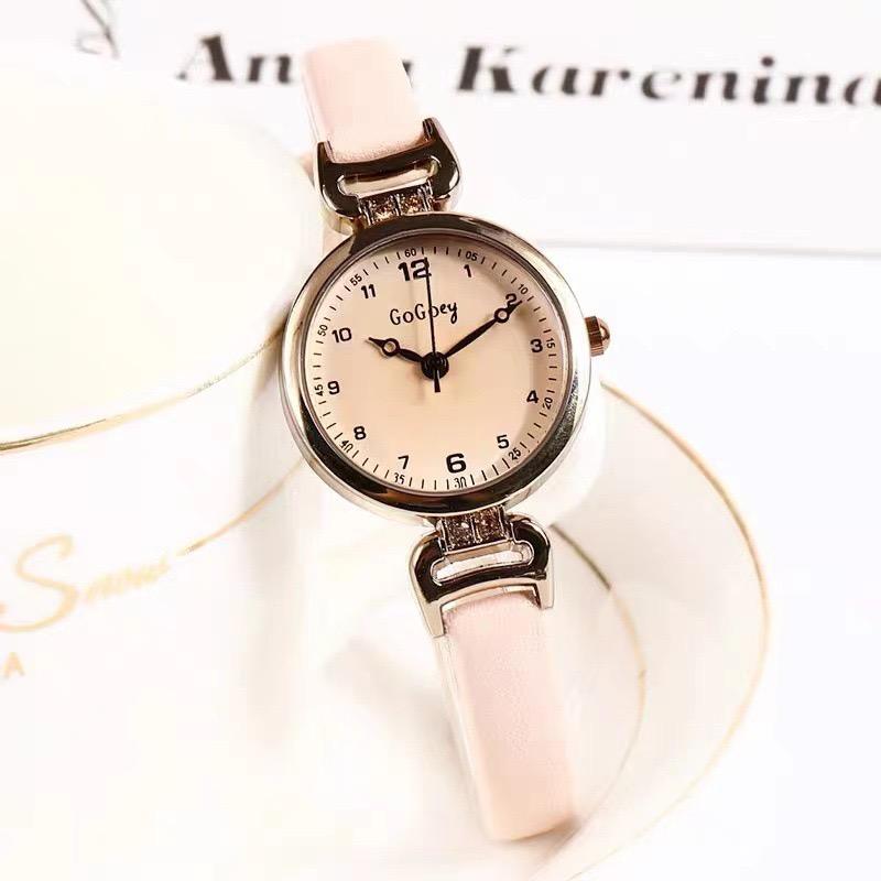 Quartz Watch Women PU Leather Thin Strap Wristwatch Ladies Watches Solid Color Fashion Women Gift Watch Relojes Para Mujer