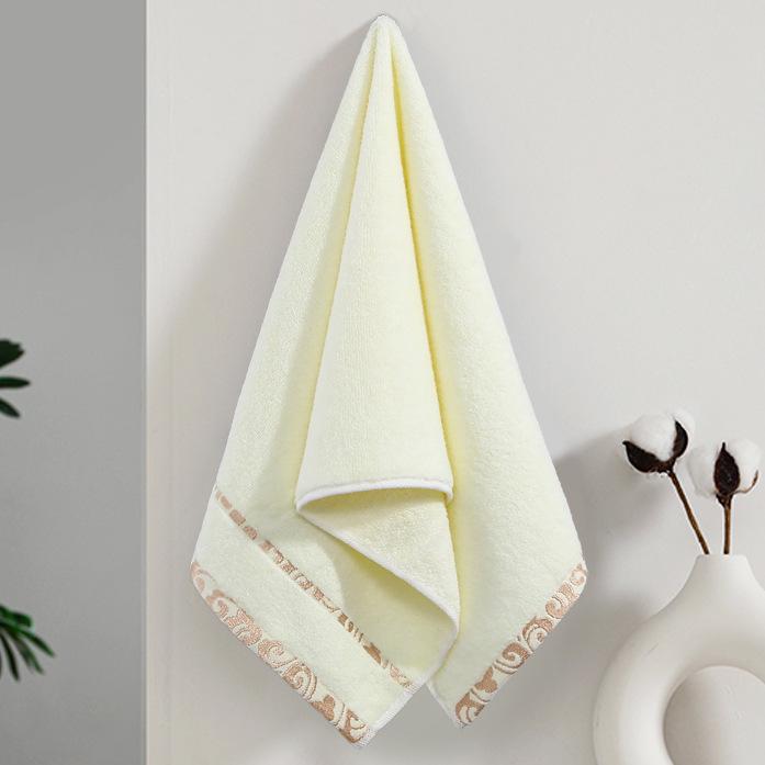 Gaoyang Dickes Reines Baumwoll-Weiches Wasserabsorbierendes Handtuch, Einfarbig, Erwachsenen-Waschlappen