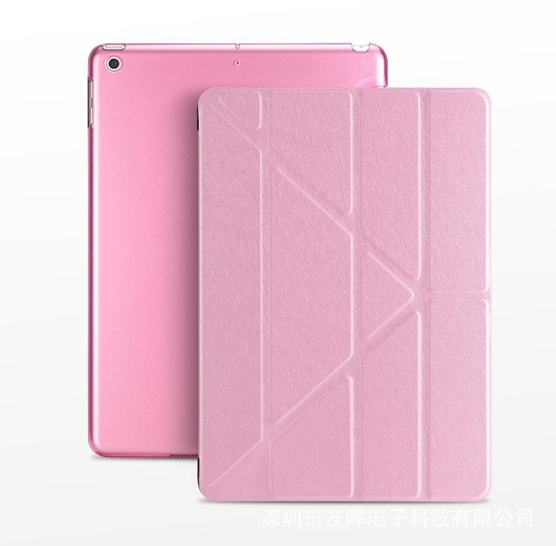 Custodia iPad Anti-Goccia Pieghevole a Y con Texture di Seta per iPad Pro Mini 6 da 10,2"