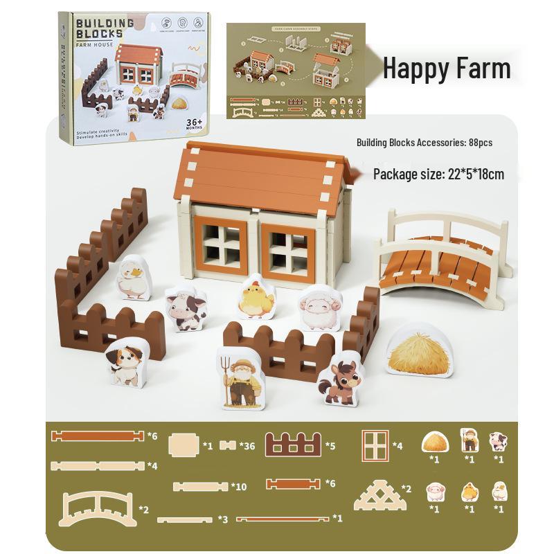 

Children s Wooden Educational Building Blocks Set - Architect Toy with Luban Lock Mortise and Tenon Structure
