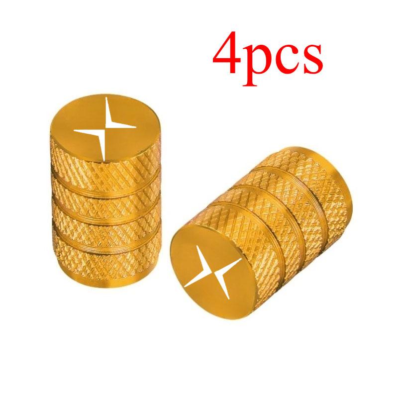 4PCS Colorful Car Accessories Car Tire Valve Cap For Volvo Polestar 1 Polestar 2 Polestar 3 Polestar 4 Polestar 5