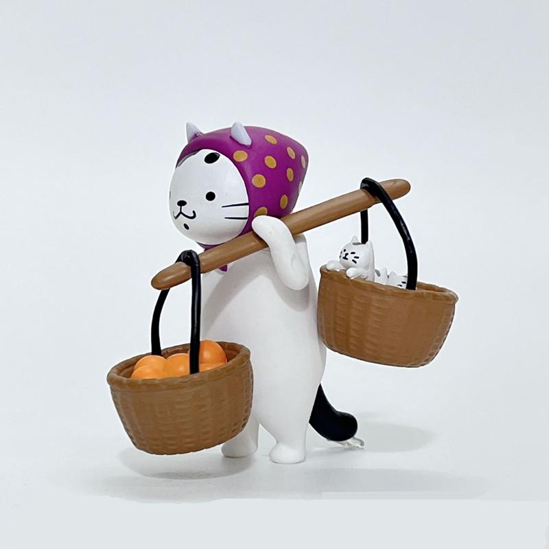 Urocze kotki w pudełkach-niespodziankach, mini figurki kociąt, ozdoby anime, dekoracje z woreczków-niespodzianek z kociego bazaru, świąteczne prezenty dla dzieci.