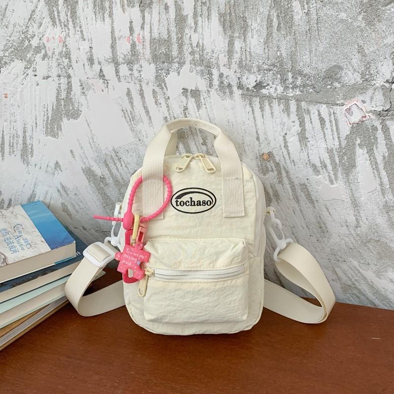 Color Simple Solid Letter Printed Children Single Shoulder Bag Pendant With