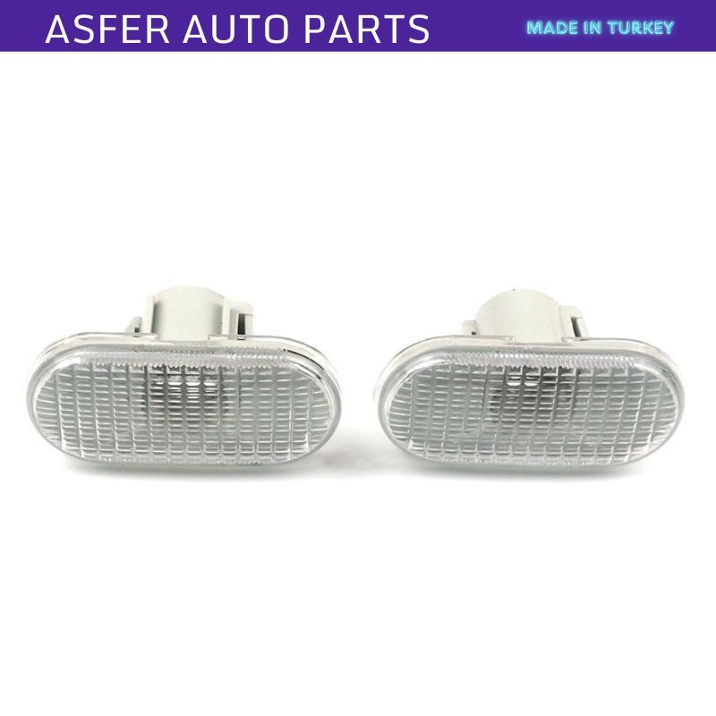 2X Side Signal Light White For Renault Kangoo Master Megane Scenic Trafic Twingo Clio Logan OEM 8200194580