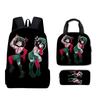 Trendy Popular Funny Novelty ENA Dream BBQ 3D Print 3pcs/Set Student School Bags Laptop Daypack Backpack Lunch bag Pencil Case