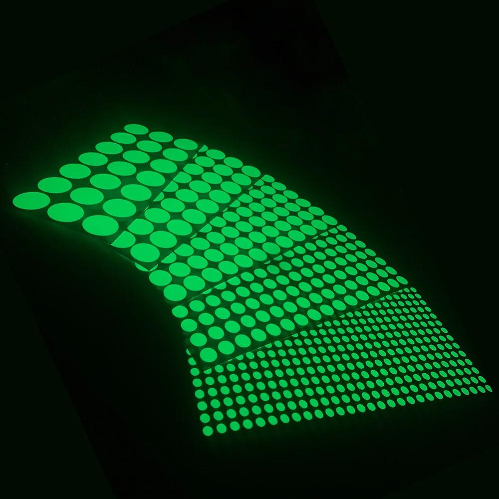 Green Star Luminous Stickers Children's Bedroom Wall Fluorescent Stickers Home Decoration DIY Self-adhesive Dot Stickers