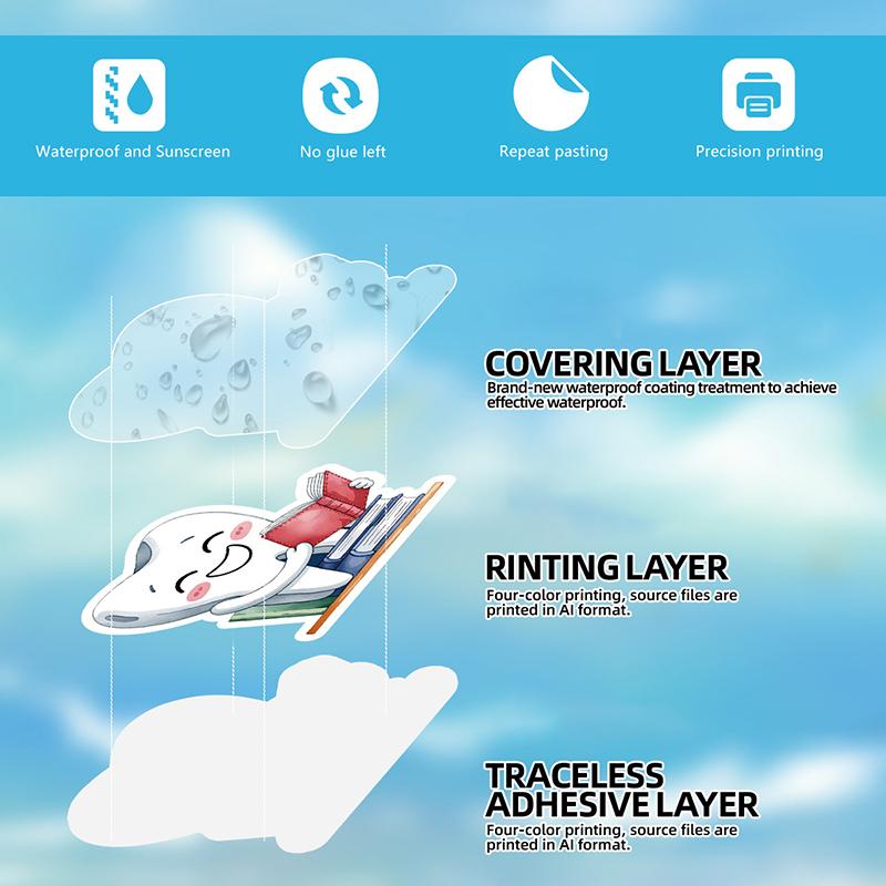 50 Sheets Protect Teeth Cartoon Stickers For Kids Students Graffiti Laptop Stationery Luggage Cute Sticker Dental Clinic Gifts