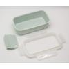 OSK Pale Color Lunch Box, Green [HPC-550D] Dishwasher and Microwave Safe with Dividers