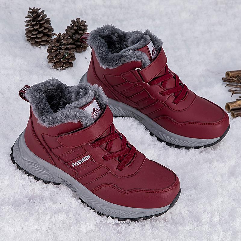 Winter new high-top medium sports shoes velvet warm walking shoes warm shoes heated cotton shoes snow boots