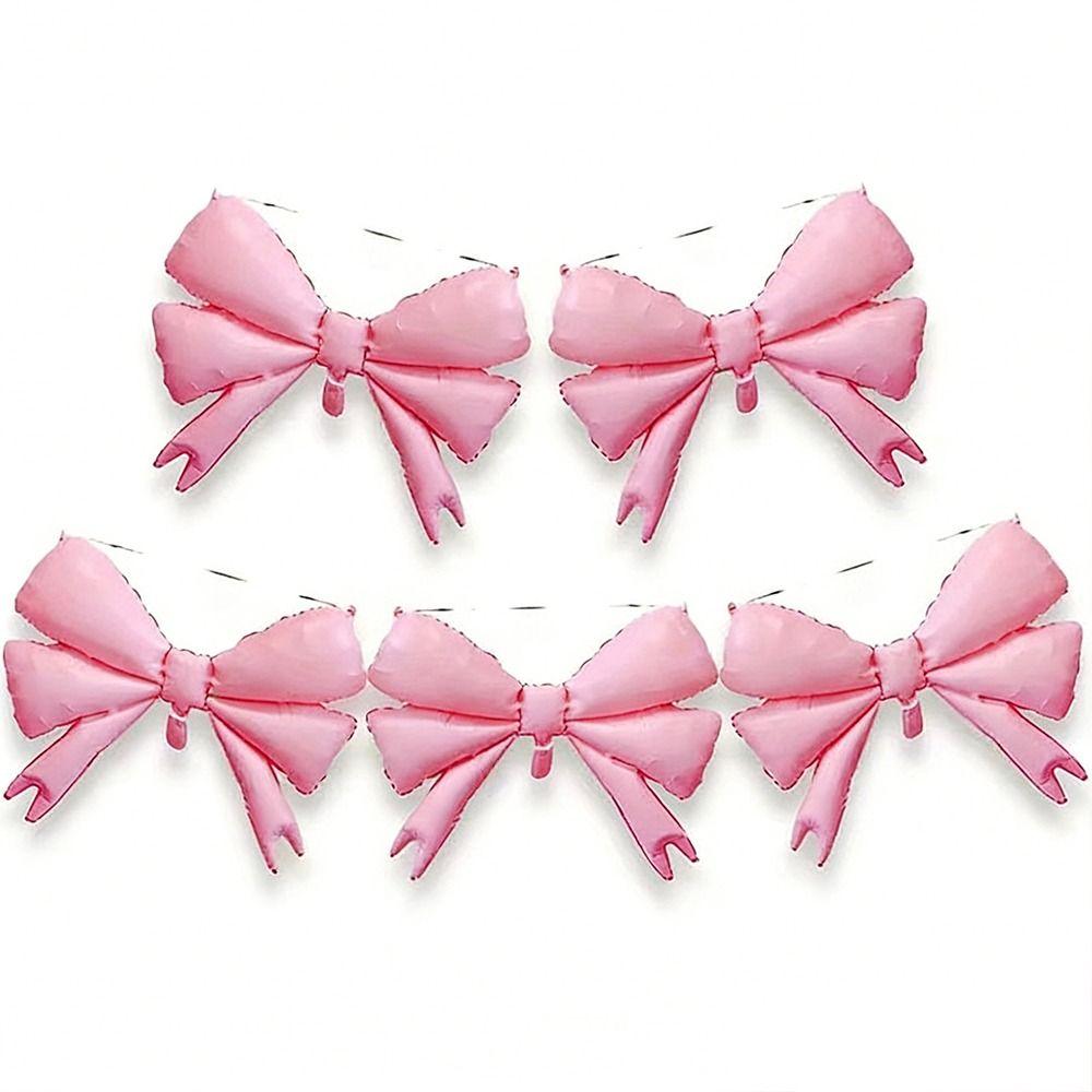 Reusable Pink Bow Balloons  for Girls Birthday Baby Shower Decorations Wedding Decorations