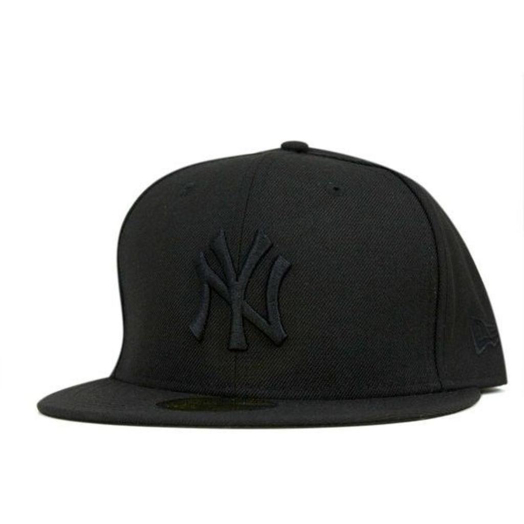 [New Era] 5950 Cap Black Logo New York Yankees Color Out N0001631 11121633 11308579 Black Black 7