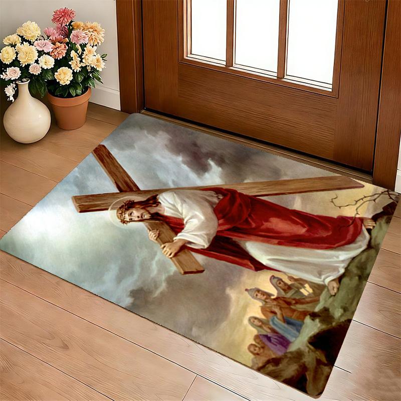 Christ'S Passion Living Room Nonslip Area Rug Soft Carpet For Bedroom Game Playroom Sofa Office Home Decor Doormat Christmas Gift C9301524