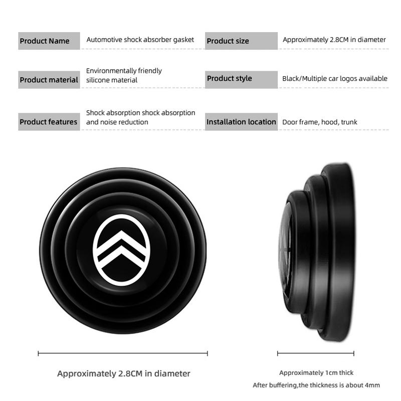 ALB1 Car Door Shock Absorber Protection Sticker Accessories For Citroen Celysee C6 C3 C5 C1 C2 C4 Aircross Picasso Cactus Saxo Grand