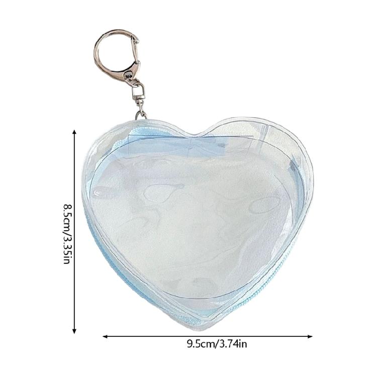 Bolsa Transparente para Exhibición de Figuras con Llavero Bolsas Portátiles Pequeñas para Guardar Muñecas Estuche Portátil con Llavero Regalo para Mujeres