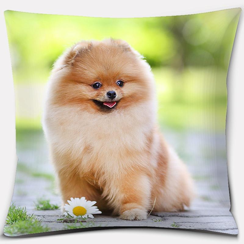 Dog Pattern Square Decorative Pillowcase Living Room Sofa Cushion Pillow  Home Decoration