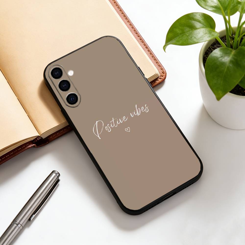 Minimalist Phone Case Black Silicone Soft For Samsung Galaxy A73,A72,A71,A70,A53,A52,A51