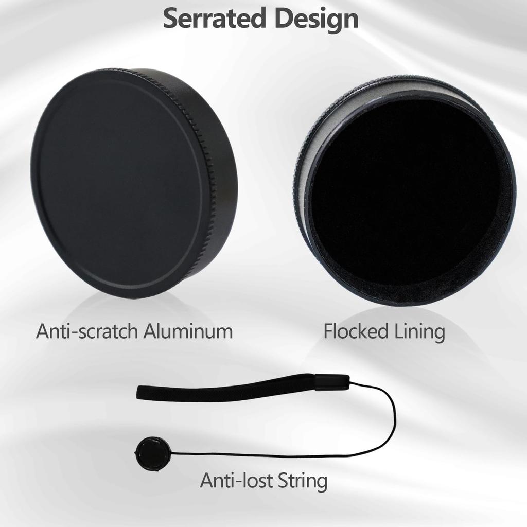 HIYQIN Lens Cap for Fuji Instax Wide Evo, Anti-Scratch Aluminum Lens Cover with Anti-Lost String - Black