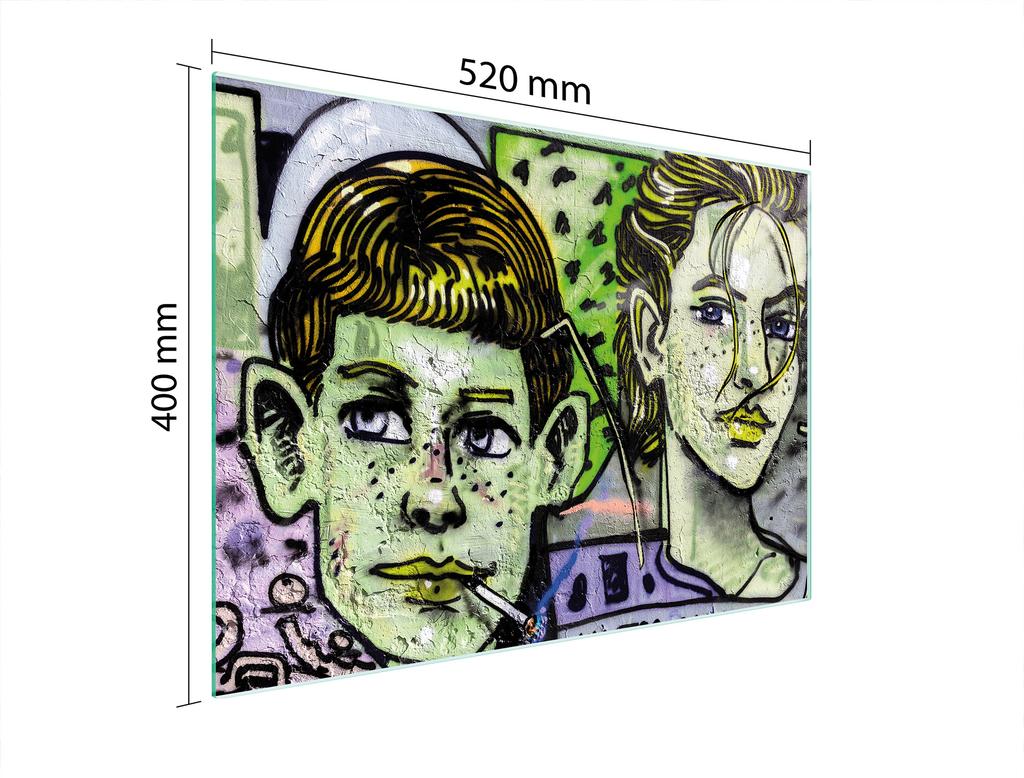 SZKLANA DESKA DO KROJENIA 52x40 DZIECI