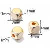 100-200pcs 3-4mm Cube Square Loose Spacer Solid Brass Beads Seed Beads for DIY Jewelry Making Bracelets Necklace Accessories
