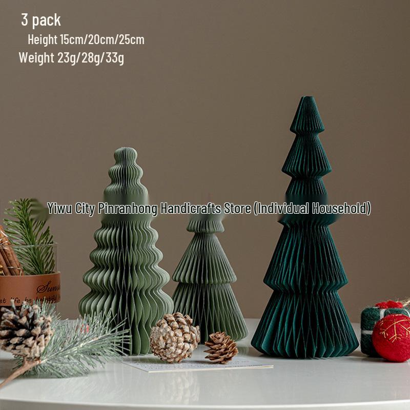 2025 Origami Christmas Tree Ornaments & Tabletop Decorations - Perfect for Holiday Scenes & Photography Props