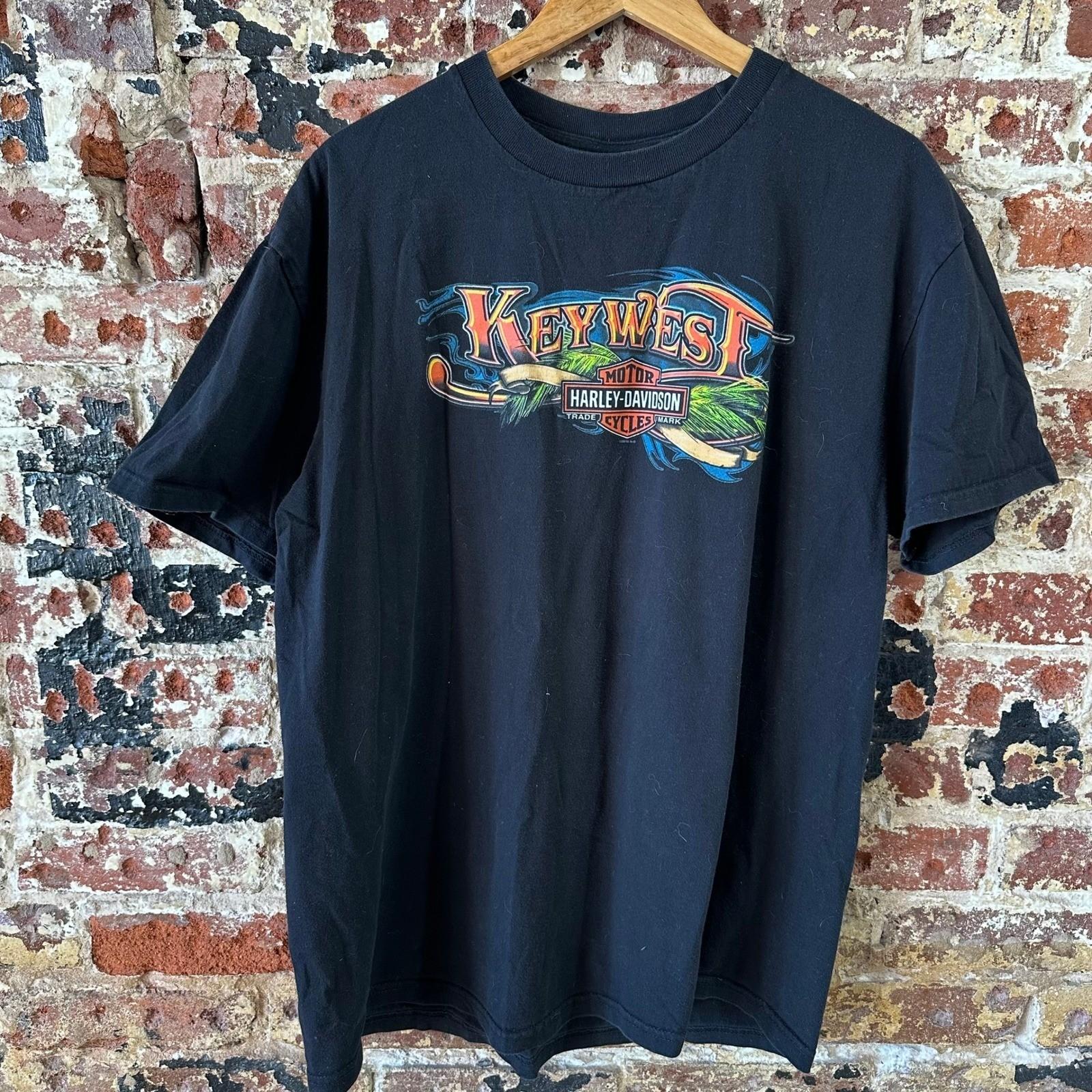 Harley Davidson Key West Mens XL Black Beach Biker Short Sleeve Peterson Unisex T-Shirt XXL