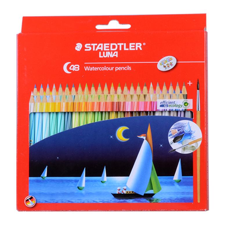 STAEDTLER 137 Drawing Pens: 48 Color Set with Break-Resistant, Water-Soluble Pencils HB
