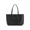 Tory Burch Mcgraw Solid Double T Logo Leather Tote Bag Women tote Black 152221-001