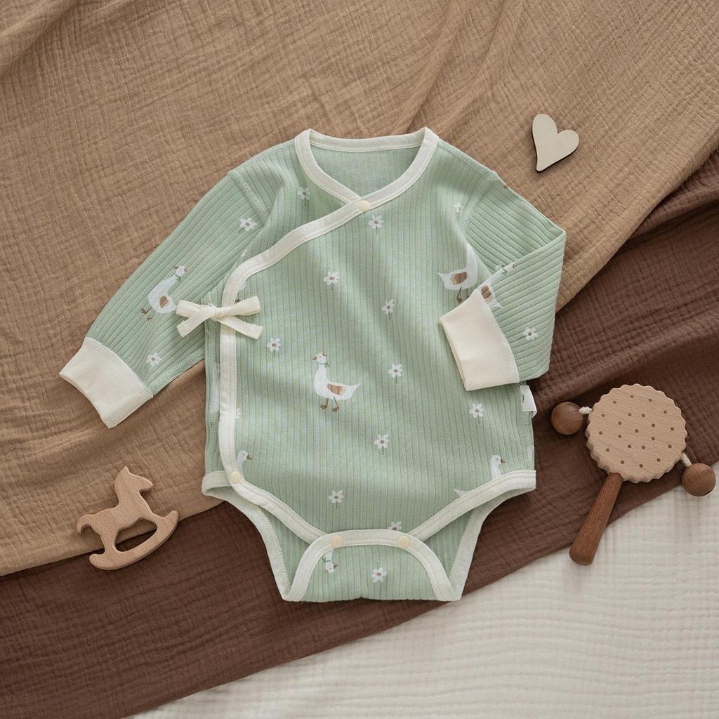 Set de salopă din bumbac pentru nou-născuți, prințesă, primăvară și toamnă: Ținută elegantă de sezon pentru bebeluși