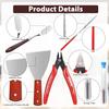 25 Pcs 3D Printer Tools Kit 3D Printing Accessories Include 2 Wire Brush 1 Putty 1 Plastic Shovel 5 Diamond Files 2 Tweezer 10 Needles 1 Plier 1