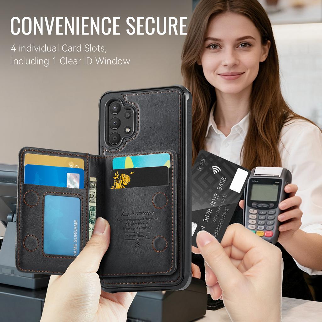 CASEME ME80 Series For Samsung Galaxy A13 4G/A04s 4G (164.7mm) Magnetic Case Leather PC TPU Phone Cover with Detachable Wallet