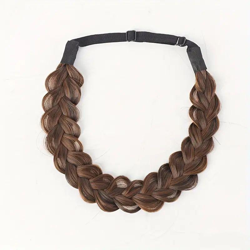 1PC Braid Wig Hair Band Soft Headband Soft Handmade Hair Band Wig Accessories Braid Internet celebrity Hand Tear Braid Hair Band