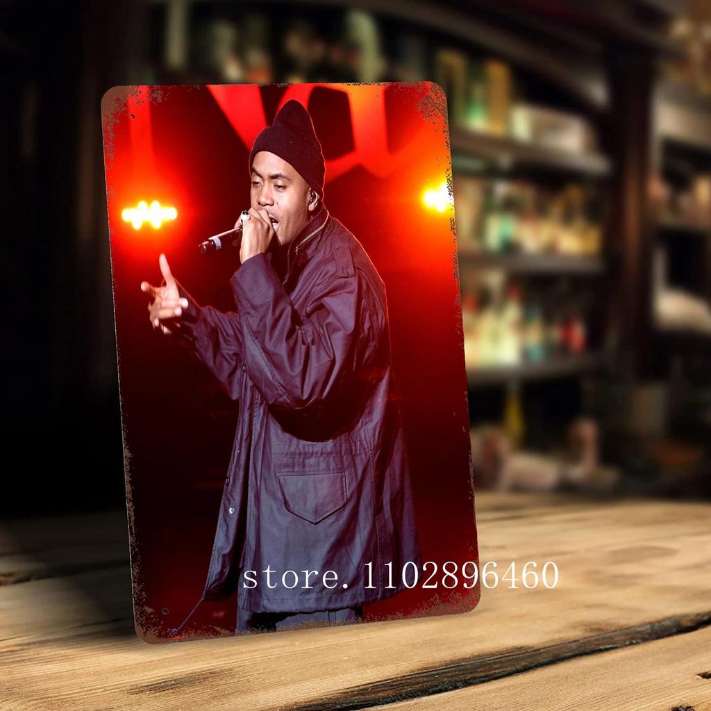 nas rapper Metal Plaques & Signs wall decor Vintage Tin Signs Captain Metal Poster Decor for Bar Pub Club Wall Decoration