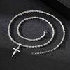 Vnox Punk Schwert Anhänger Halskette Gedrehte Kette für Männer Frauen, Unisex Schmuck Geschenke für Geburtstag Valentinstag