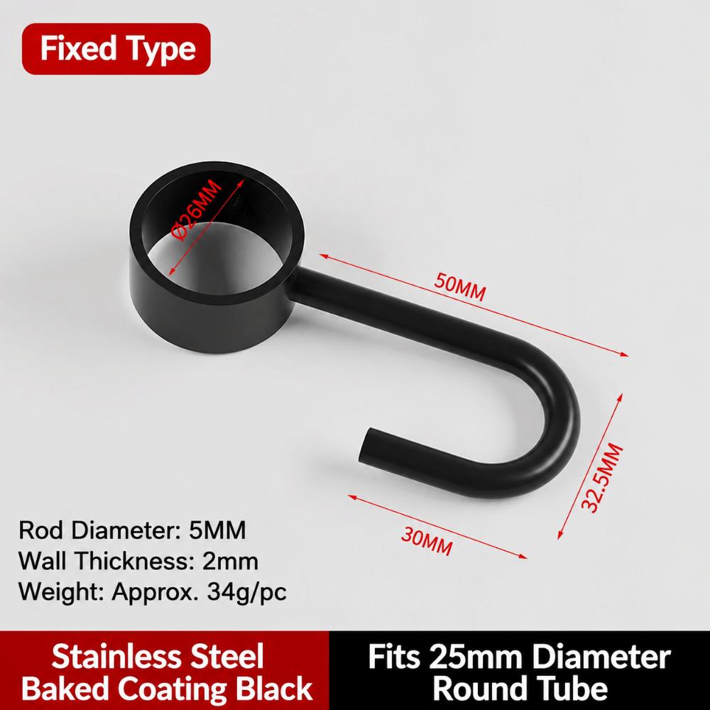 4pcs Rod Mount Pipe Hook Hanger Stainless Steel Tube Rod Hook Durable Hanging Pipe Hook  Home