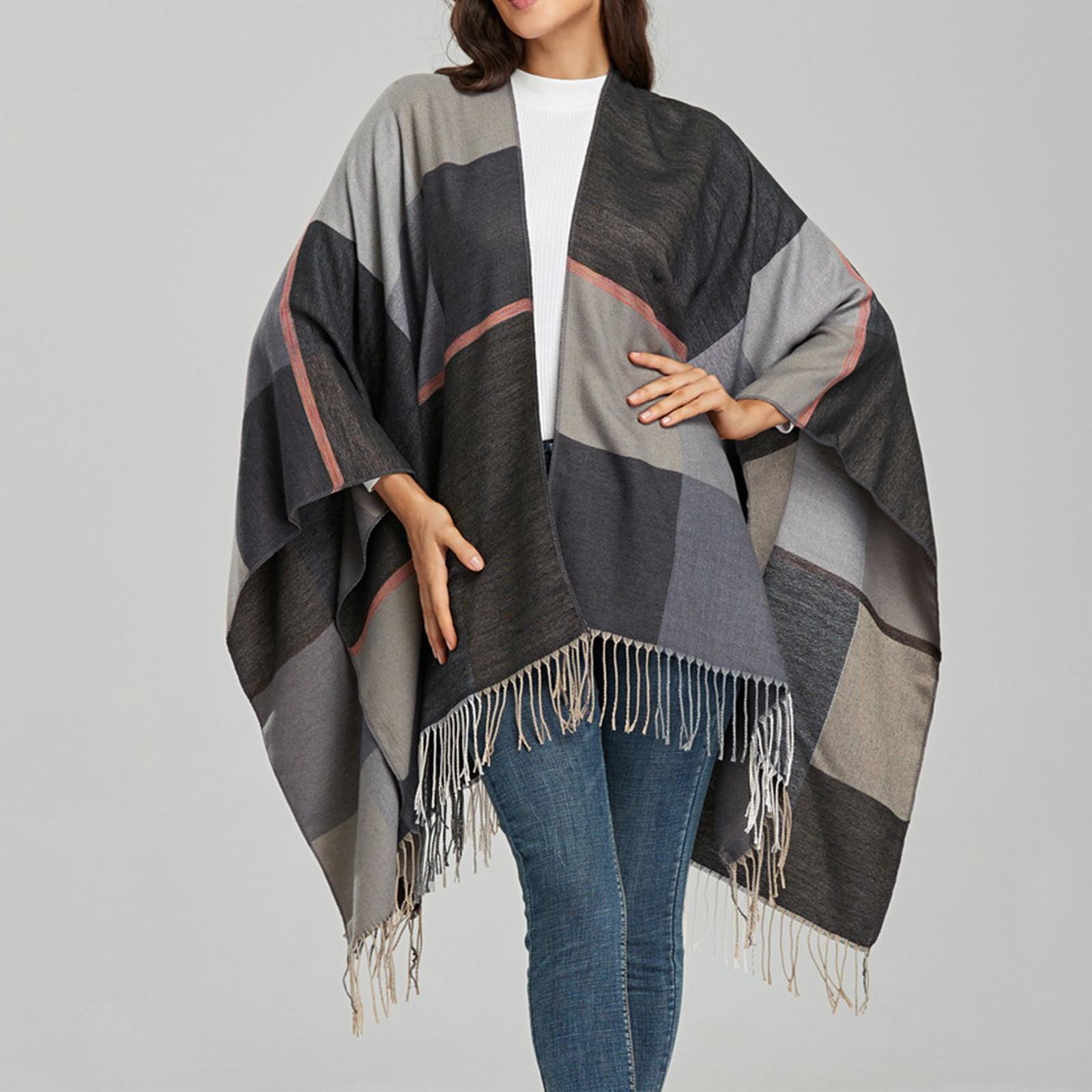 

Осенние и зимние теплые шарфы, шали, классические клетчатые ремни, кардиганы и теплые одеяла для наружного использования One Size