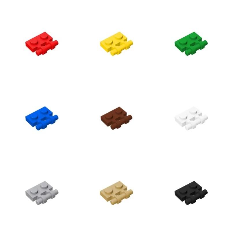 50g/92Stk 2540 mit Griff Scharnierplatte Bausteine Farbige Zubehörteile Kompatibel mit Steinen DIY Kinderspielzeug Geschenk
