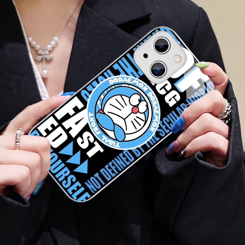 Cartoon D-Doraemons Tempered Glass For Iphone 14 13 12 11 Pro Mini XS MAX 14Plus X XS XR Fundas