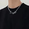 Splicing Chain Necklace for Men Boys,Hip Hop OT Button Metal Chain Link Choker,New Style Fashion Jewelry Gifts