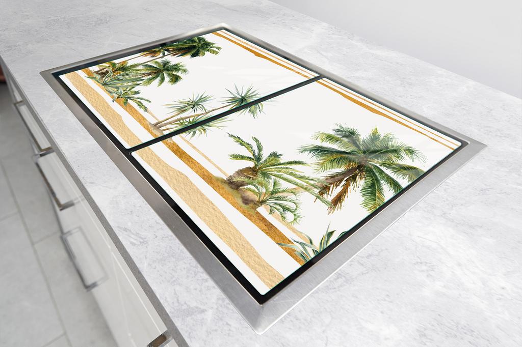 SZKLANA PŁYTA OCHRONNA DO KUCHNI 2x35x52 PALMY