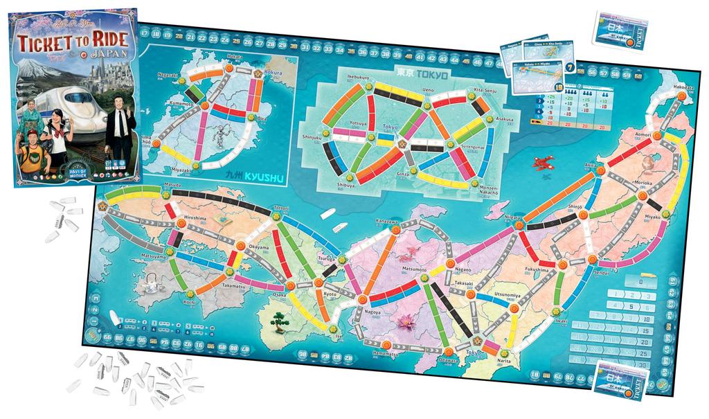 Hobby Japan Ticket to Ride Map Multilingual Edition ages 8 and Board Game Expansion Japan/Italy (2-5 players, 30-60 minutes, up)