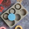 6 Cavity Round Disc Silicone Mold For Baking Egg Bites Muffin Top Pan Chocolate Cake Pie Custard Tart Bakeware Tools Candle Mold