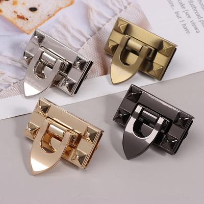 1 Adet 4Cm Metal Döner Büküm Kilit Tokaları Kendin Yap Kadın Çantası Çanta Çantası Donanım Kapatma Tokası Çanta Parçaları Aksesuarları