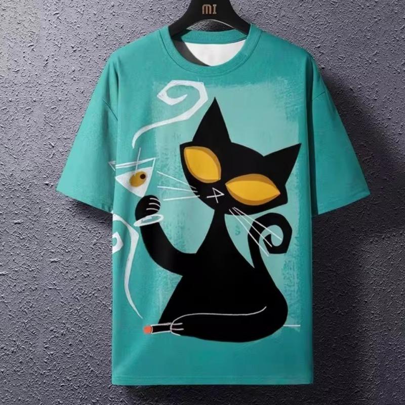 Vintage T-shirt Men's T-shirt Japanese T-shirt Street Style Summer Round Neck Streetwear Fashion Casual Shirt 3D Print T-shirt