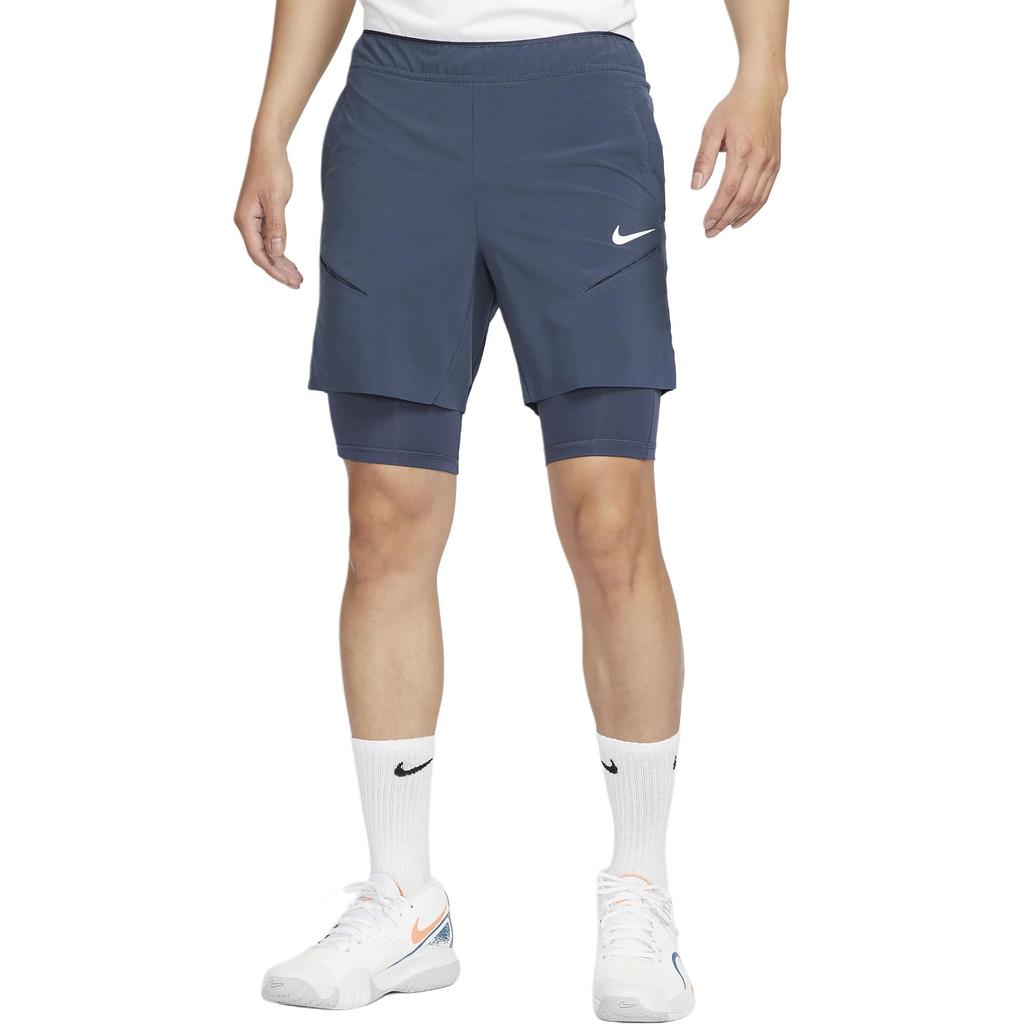 Nike Elastic Sports Solid Color Five-Point Casual Shorts Men shorts Thunder-Blue Gray-Rock White FD5285-437