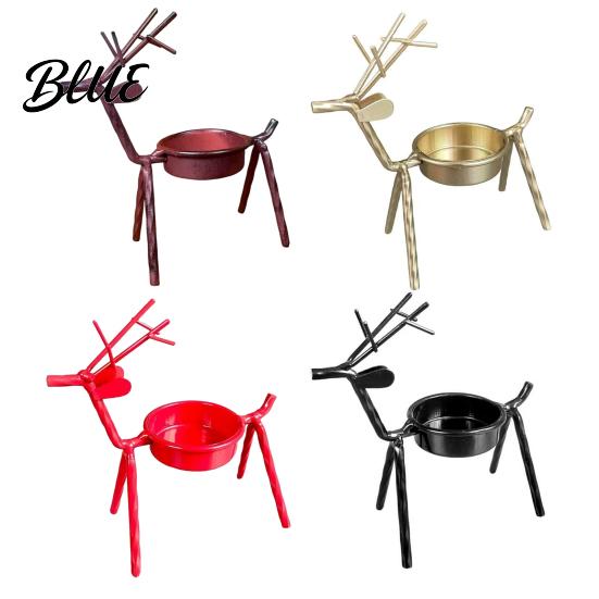Unique Housewarming Presents Deer Shape Candle Holder, Metal Tealight Stand for Dining Table Wedding Vintage Style Ornament Centerpiece, Decorative