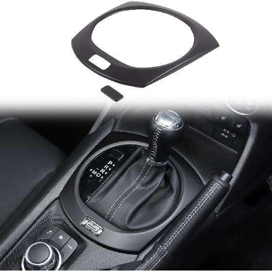 Декоративная накладка на панель переключения передач центральной консоли, совместимая с Mazda MX-5 ND Miata 2016-2023, ABS, рамка панели переключения передач консоли, защита от царапин матовый черный