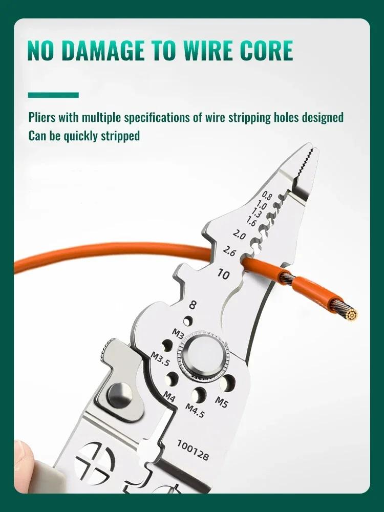 Crimper Cable Cutter Adjustable Automatic Wire Stripper Multifunctional Stripping Crimping Pliers Terminal Hand Multi Tool