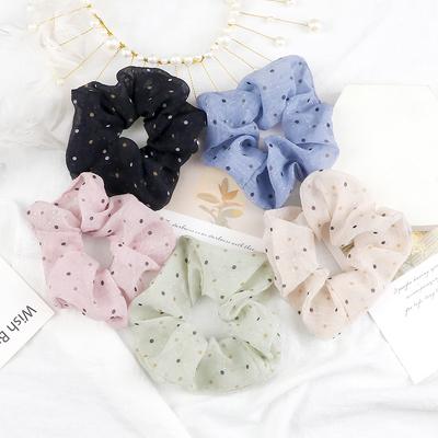 3PCS Fashion Girls Women Hair Bands Simple Dot Elastic Linen Yarn Headband Hair Accessories Hair Ties Holder Scrunchie