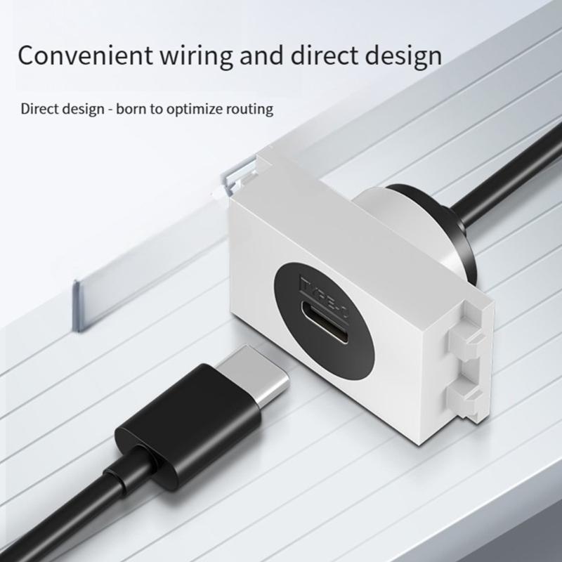Waterproof USB C Panel Mount Cable Plug And Play Support Fast Charging &Data Transmission For Various Electronics